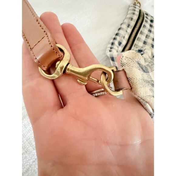 Clare V. x HTH | Grande Fanny in Navy Gingham Leather - Picture 5 of 12